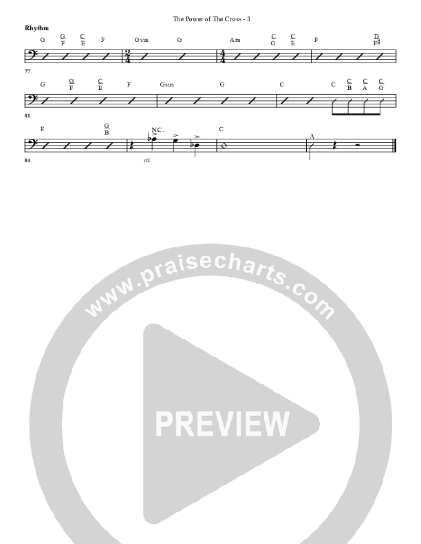 The Power Of The Cross Rhythm Chart (G3 Worship)