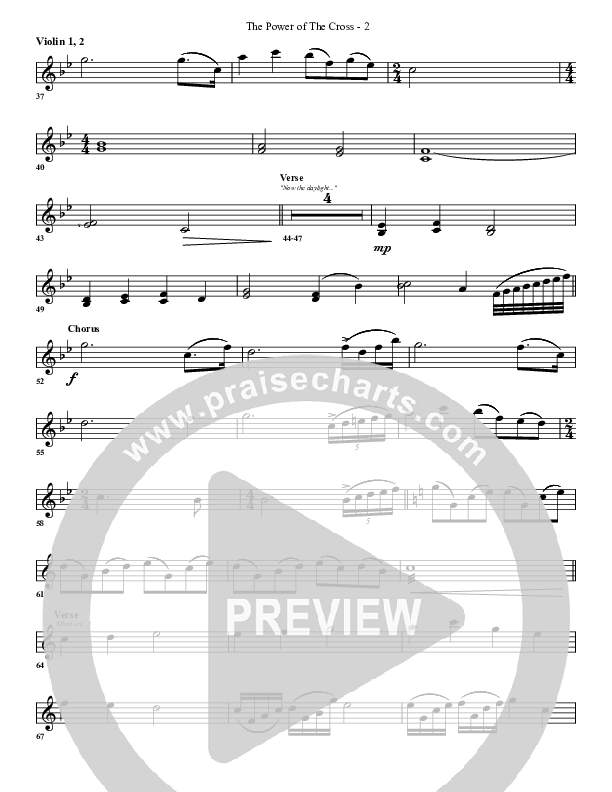 The Power Of The Cross Violin 1/2 (G3 Worship)