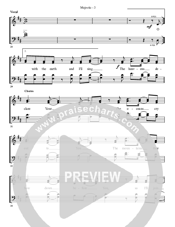 Majestic Choir Sheet (G3 Worship)