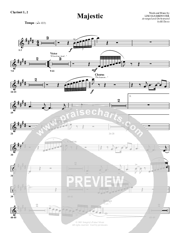 Majestic Clarinet 1/2 (G3 Worship)