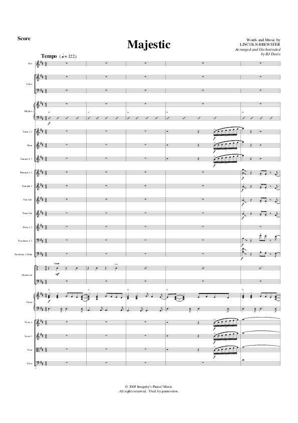 Majestic Conductor's Score (G3 Worship)