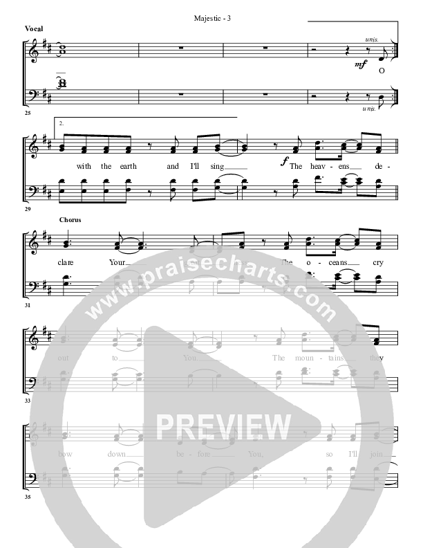 Majestic Lead Sheet (SAT) (G3 Worship)