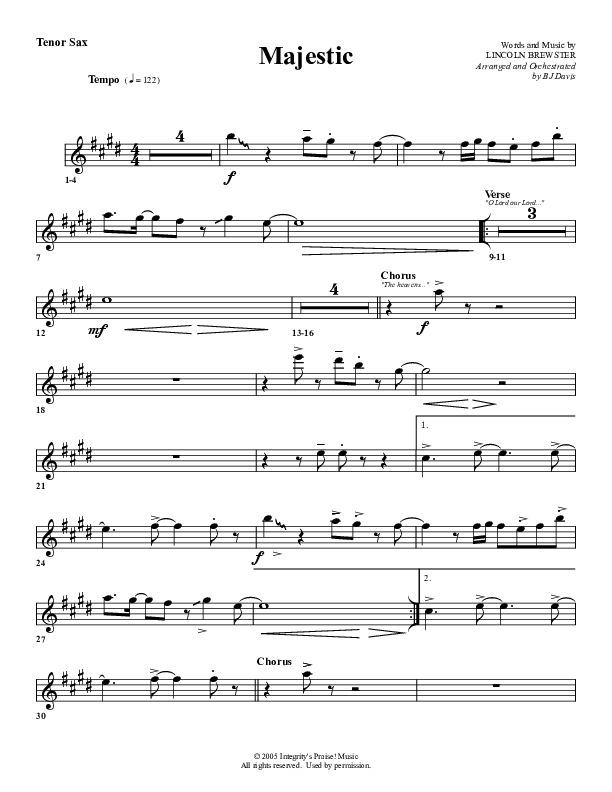 Majestic Tenor Sax 2 (G3 Worship)