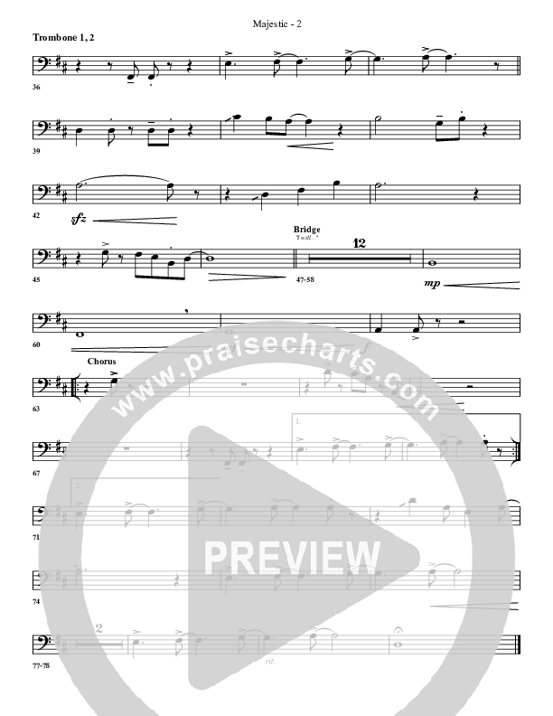 Majestic Trombone 1/2 (G3 Worship)