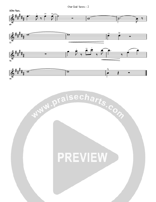 Our God Saves Alto Sax (G3 Worship)