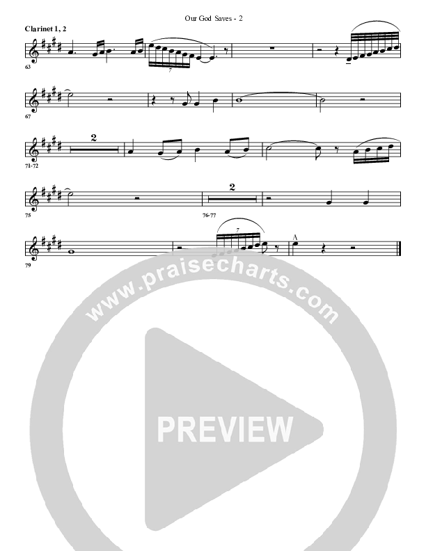 Our God Saves Clarinet 1/2 (G3 Worship)