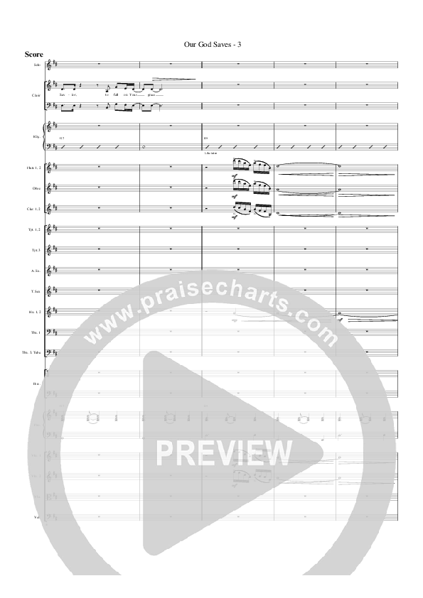 Our God Saves Conductor's Score (G3 Worship)