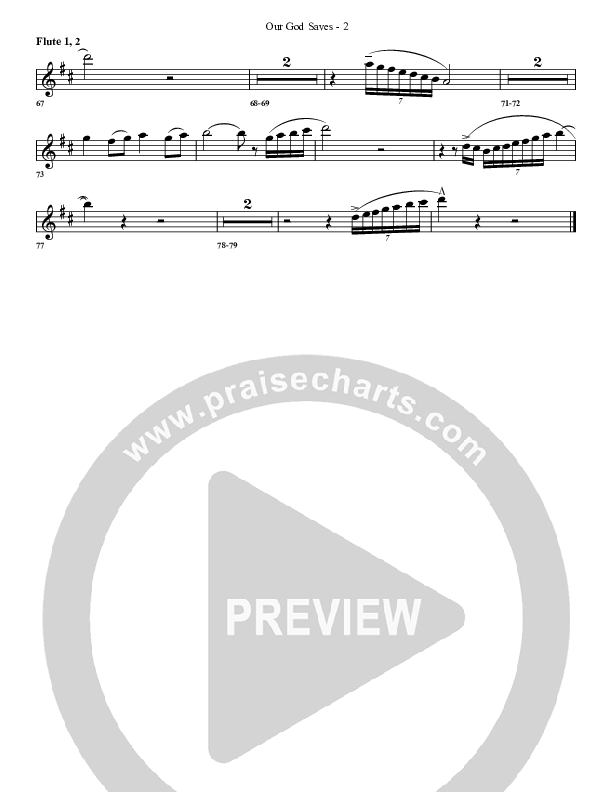 Our God Saves Flute 1/2 (G3 Worship)