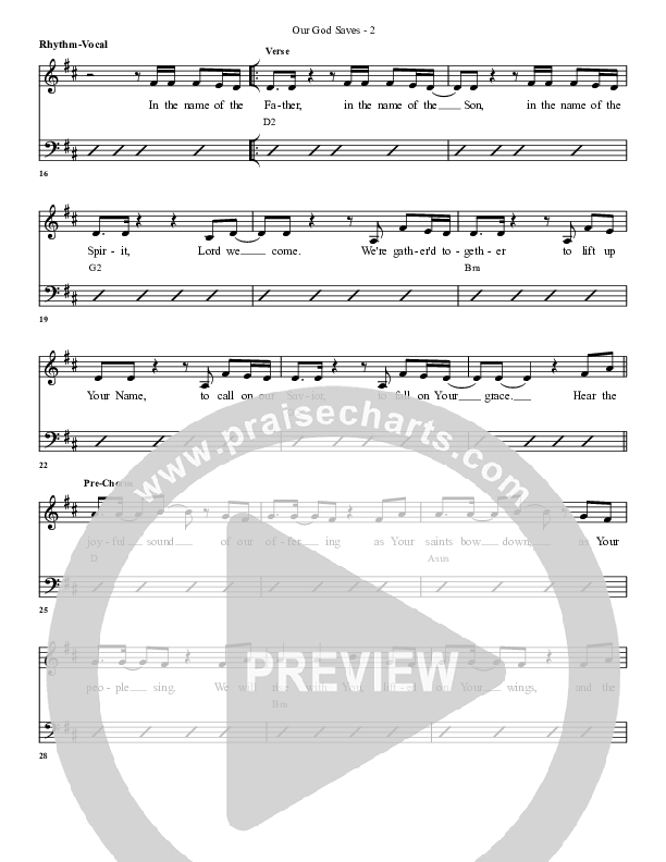 Our God Saves Rhythm/Vocal (G3 Worship)