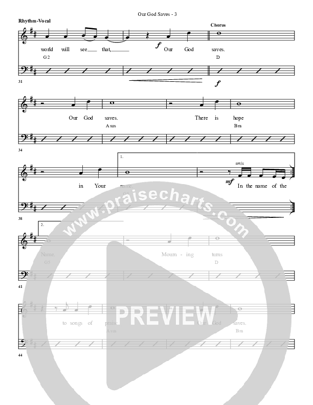 Our God Saves Rhythm/Vocal (G3 Worship)