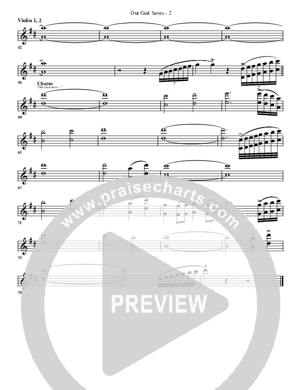 Our God Saves Violin 1/2 (G3 Worship)