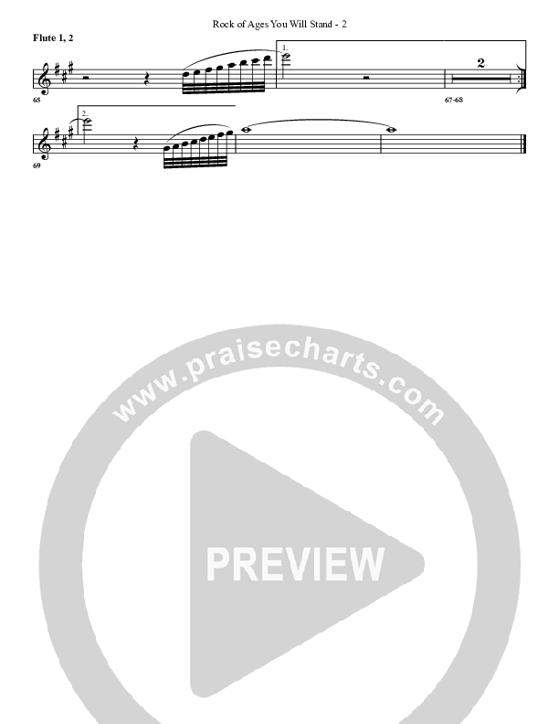 Rock Of Ages (You Will Stand) Flute 1/2 (G3 Worship)