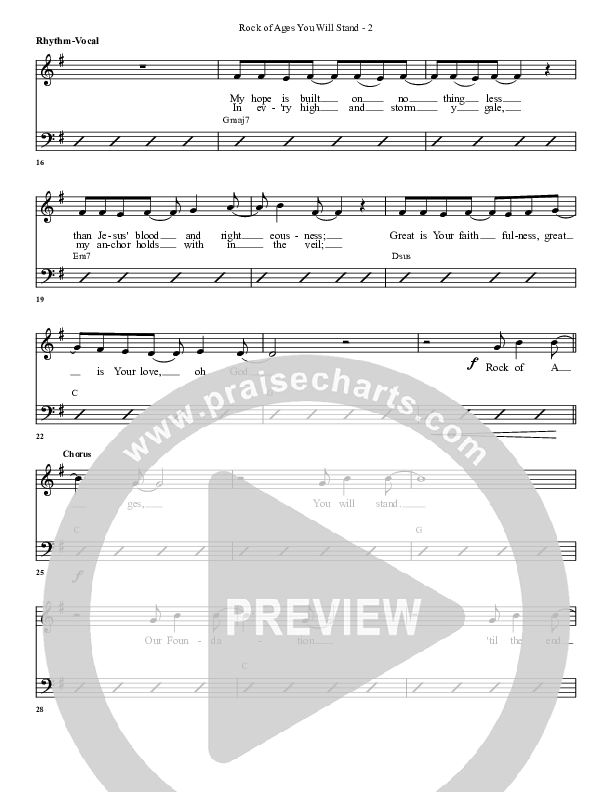 Rock Of Ages (You Will Stand) Rhythm/Vocal (G3 Worship)