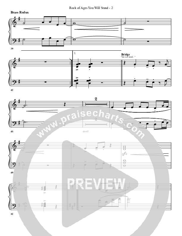 Rock Of Ages (You Will Stand) Synth Brass (G3 Worship)