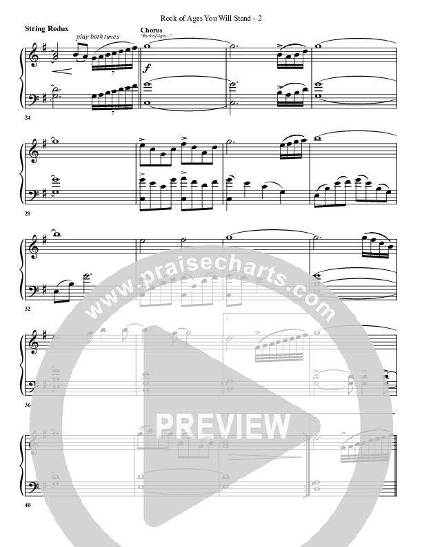 Rock Of Ages (You Will Stand) Synth Strings (G3 Worship)