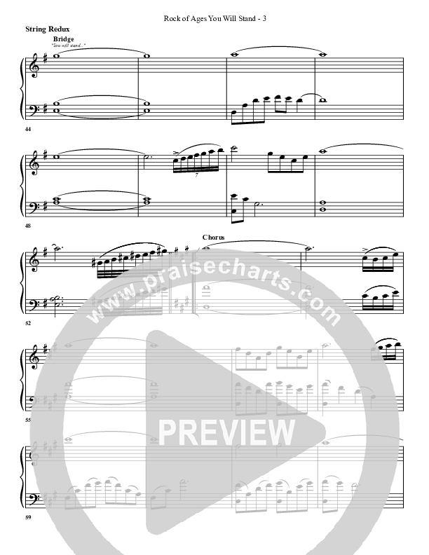 Rock Of Ages (You Will Stand) Synth Strings (G3 Worship)