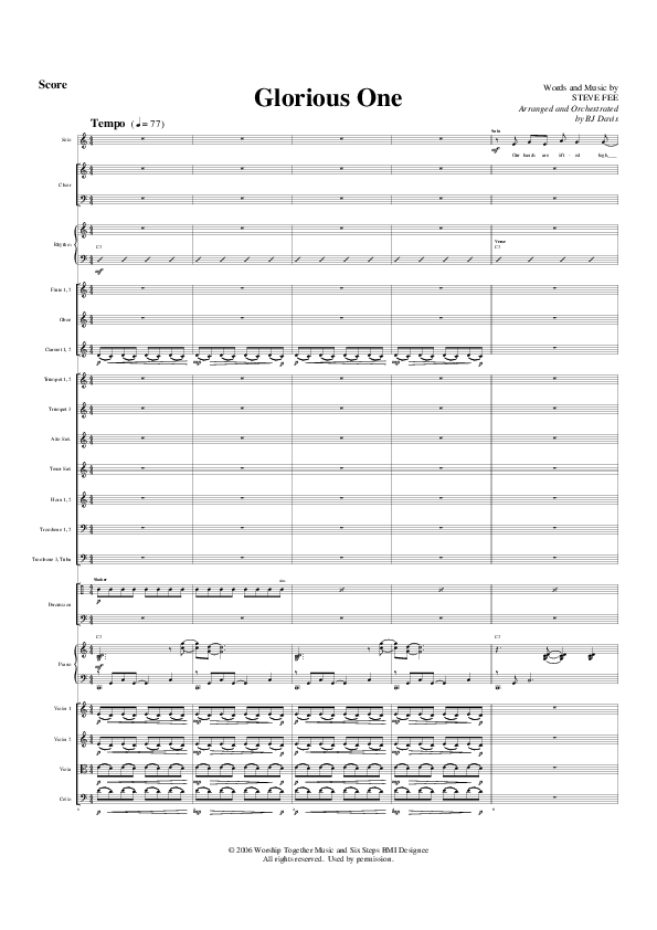 Glorious One Orchestration (G3 Worship)