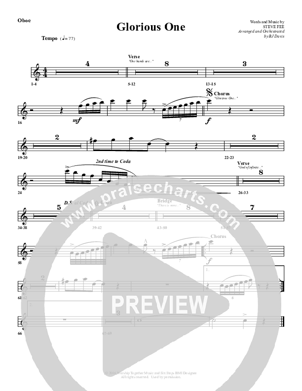 Glorious One Oboe (G3 Worship)