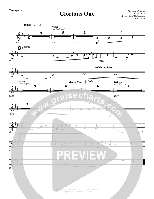 Glorious One Trumpet 3 (G3 Worship)