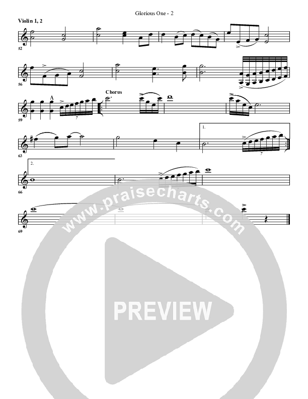 Glorious One Violin 1/2 (G3 Worship)