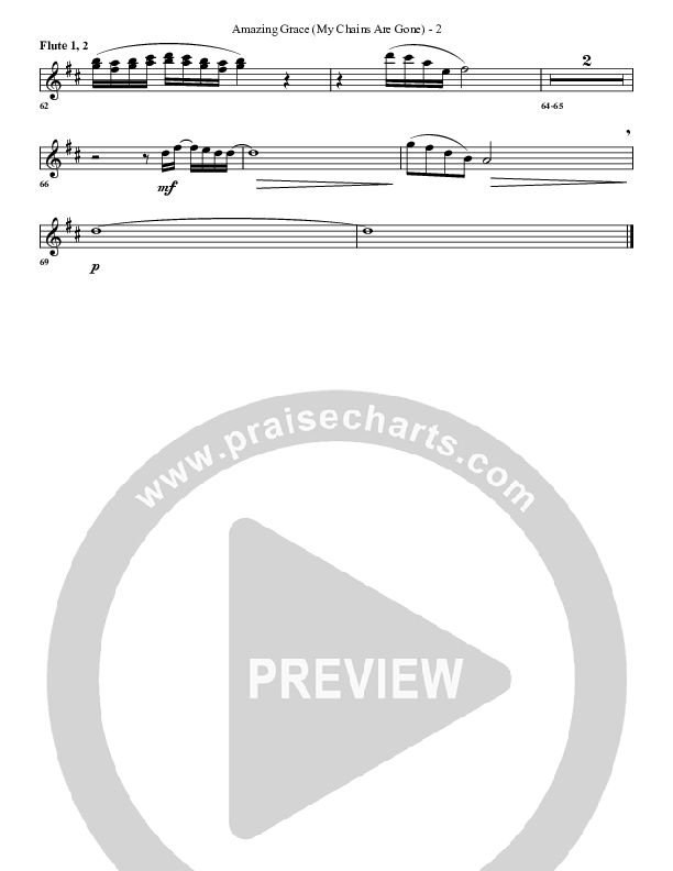 Amazing Grace (My Chains Are Gone) Flute (G3 Worship)