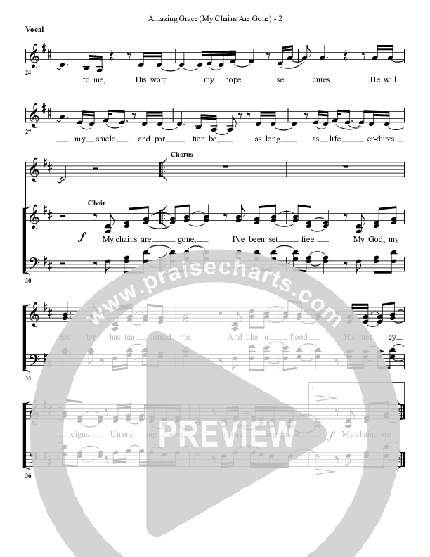 Amazing Grace (My Chains Are Gone) (G3 Worship) PraiseCharts