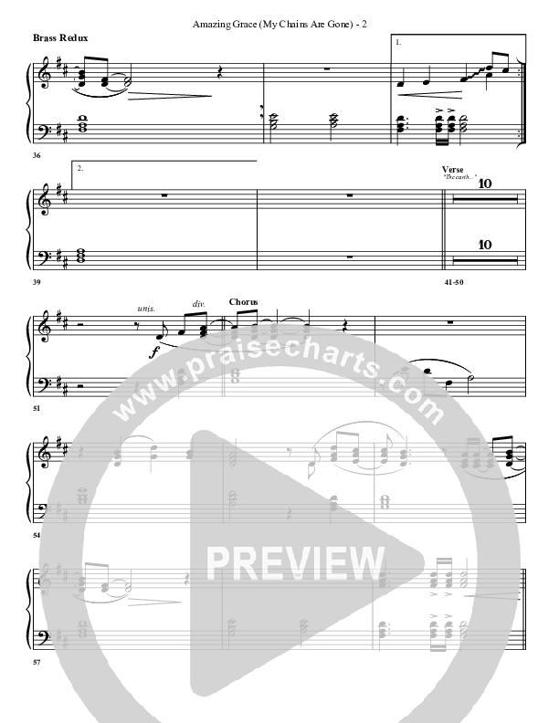 Amazing Grace (My Chains Are Gone) Synth Brass (G3 Worship)