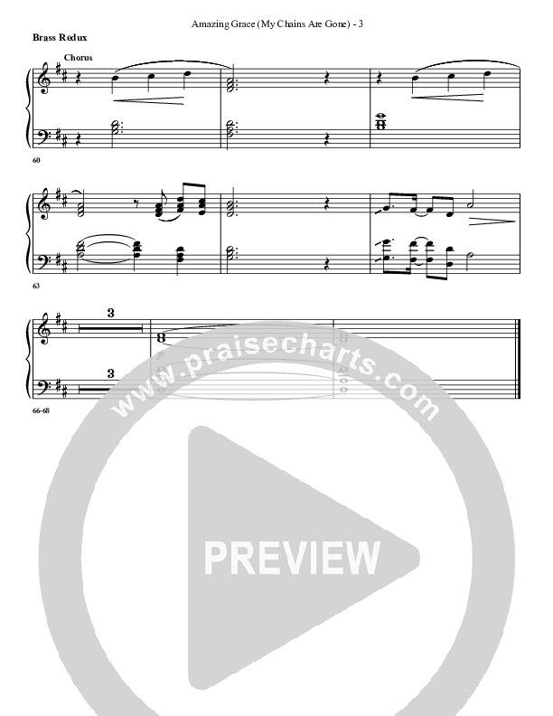 Amazing Grace (My Chains Are Gone) Synth Brass (G3 Worship)