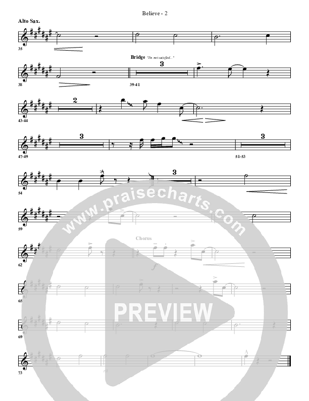 Believe Alto Sax (G3 Worship)