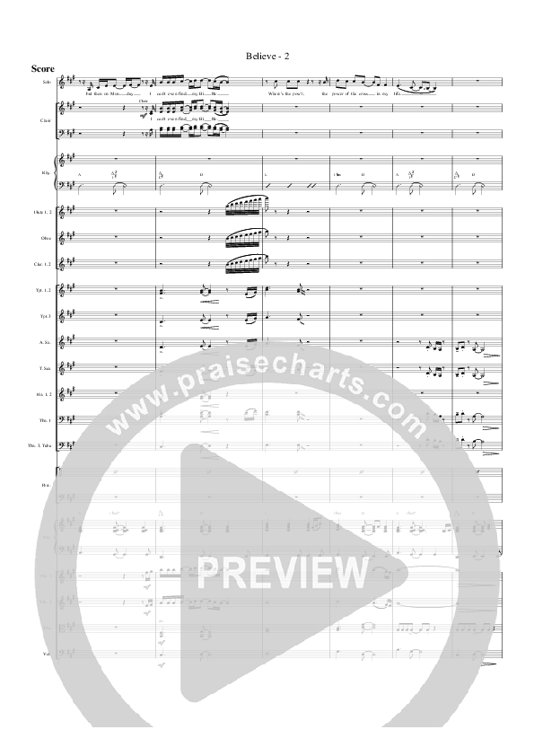 Believe Conductor's Score (G3 Worship)