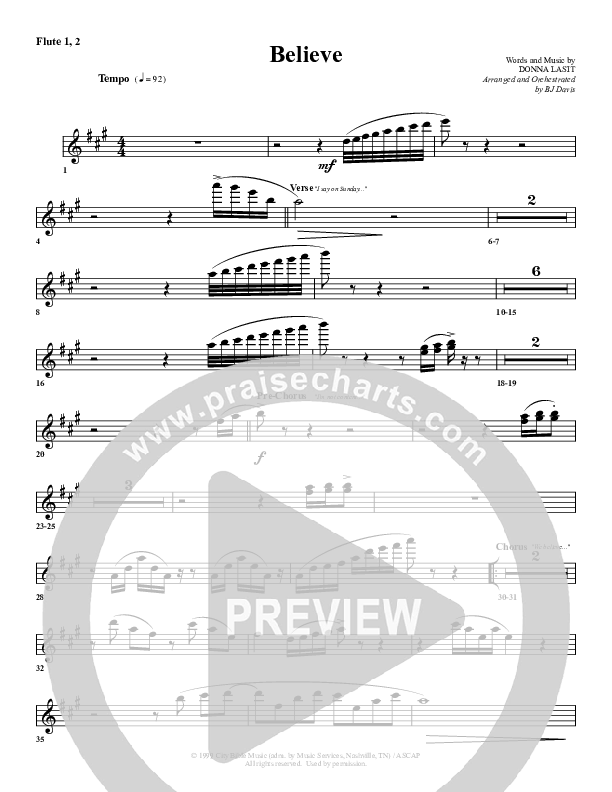 Believe Flute 1/2 (G3 Worship)