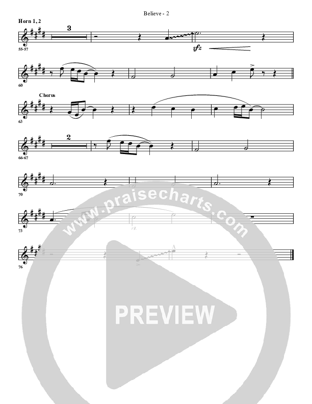 Believe French Horn 1/2 (G3 Worship)