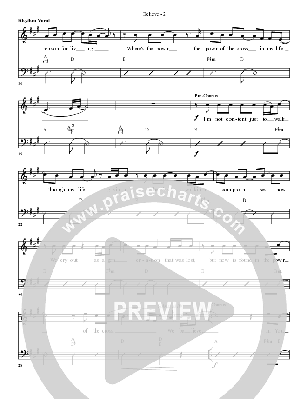 Believe Rhythm/Vocal (G3 Worship)