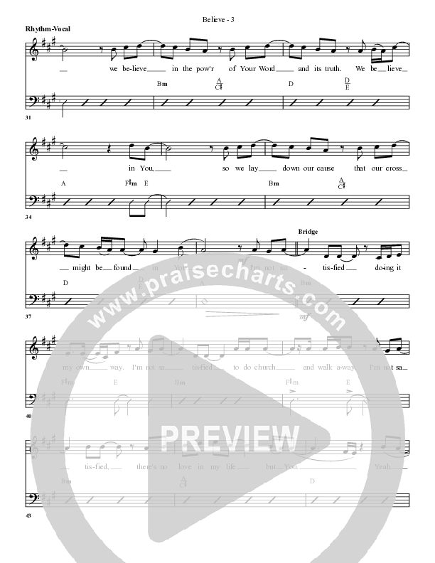Believe Rhythm/Vocal (G3 Worship)