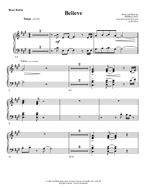 Believe Synth Brass (G3 Worship)