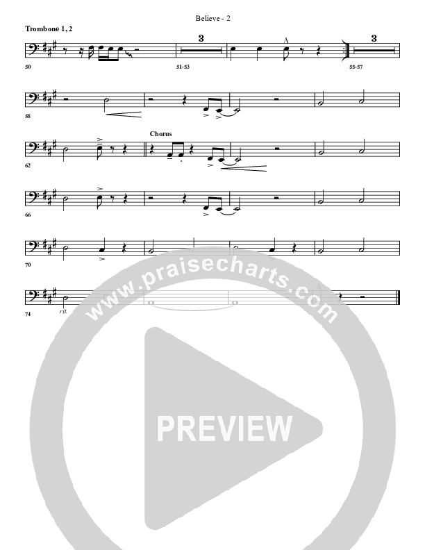 Believe Trombone 1/2 (G3 Worship)