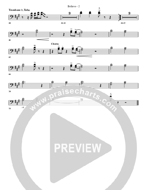 Believe Trombone 3/Tuba (G3 Worship)
