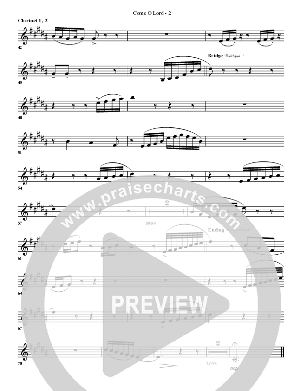 Come O Lord Clarinet (G3 Worship)
