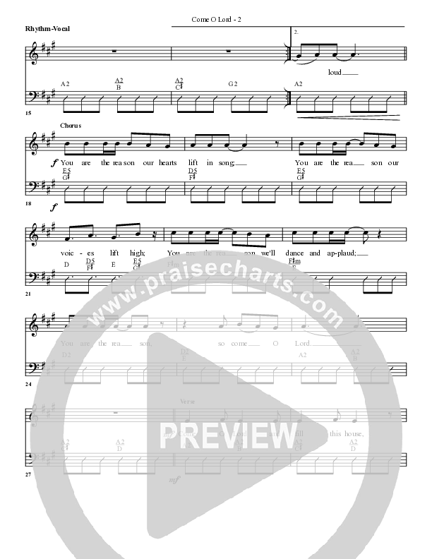 Come O Lord Rhythm/Vocal (G3 Worship)