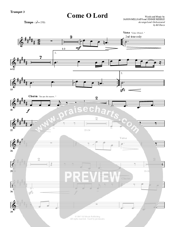Come O Lord Trumpet 3 (G3 Worship)