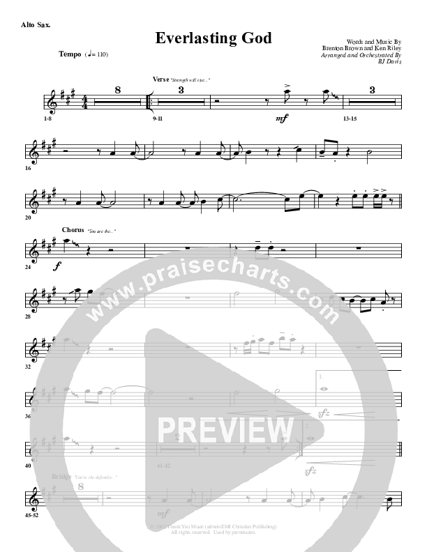 Everlasting God Alto Sax (G3 Worship)