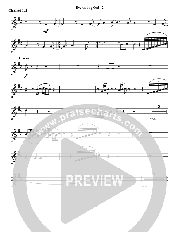 Everlasting God Clarinet 1/2 (G3 Worship)