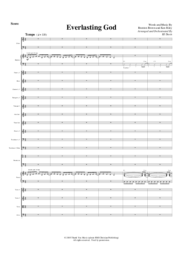 Everlasting God Conductor's Score (G3 Worship)