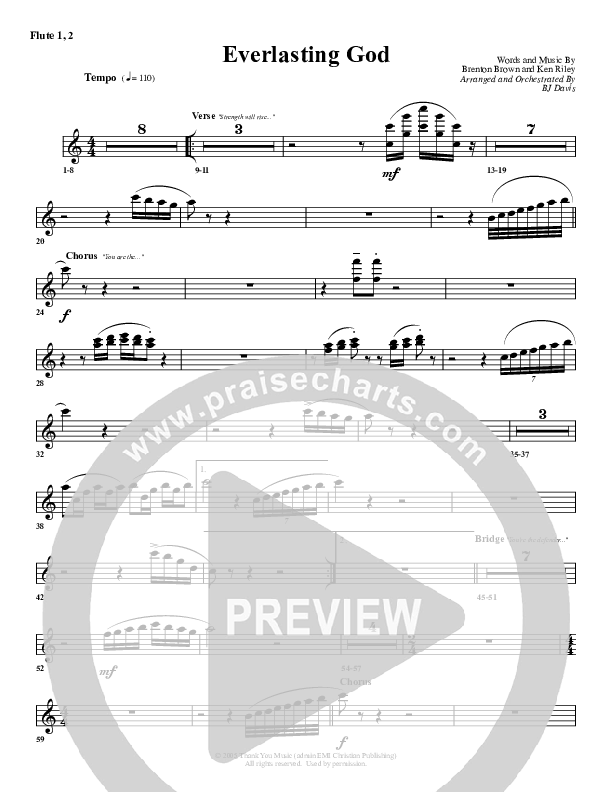 Everlasting God Flute 1/2 (G3 Worship)