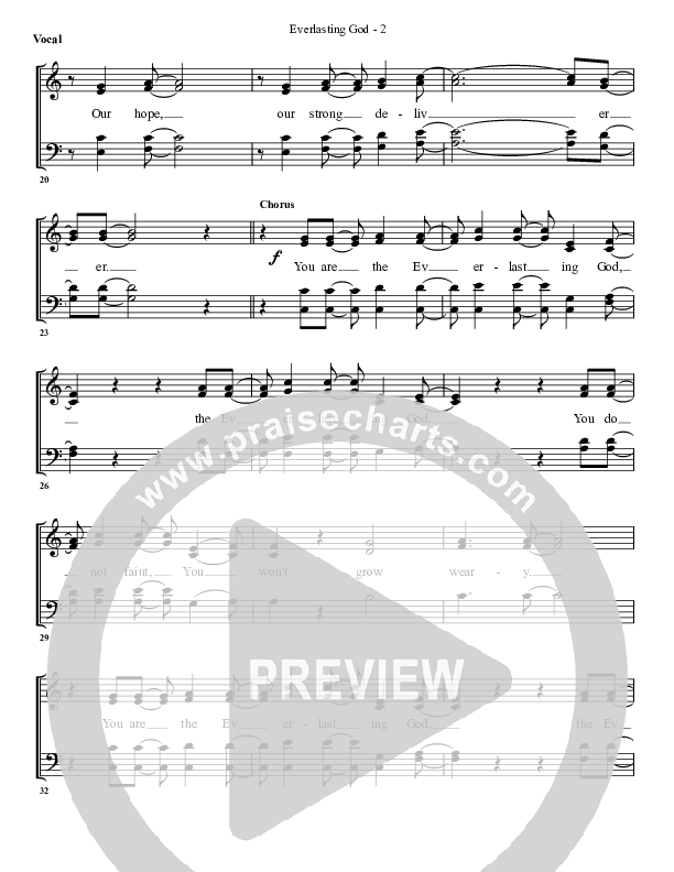 Everlasting God Lead Sheet (G3 Worship)