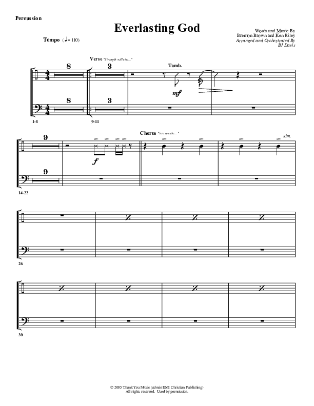 Everlasting God Percussion (G3 Worship)