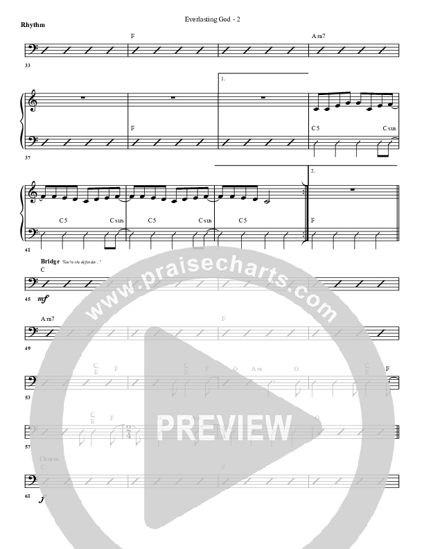 Everlasting God Rhythm Chart (G3 Worship)