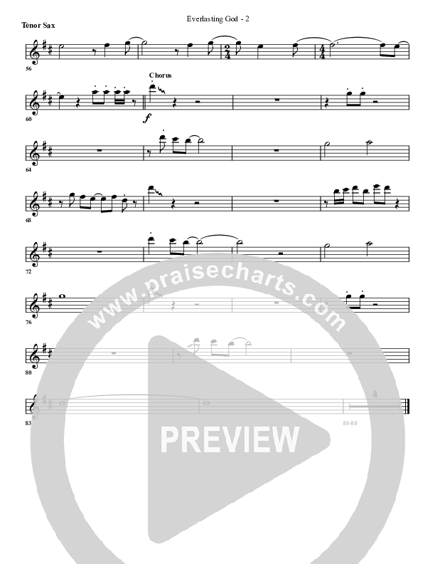 Everlasting God Tenor Sax 2 (G3 Worship)