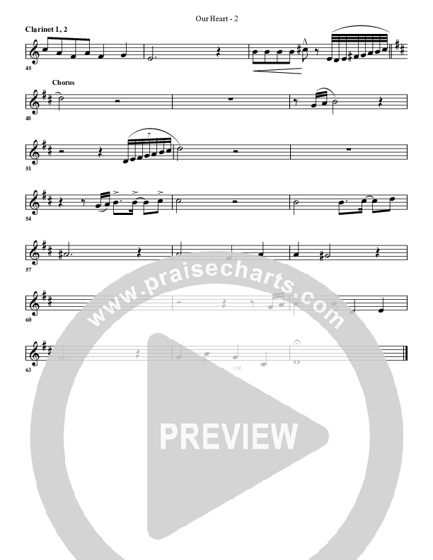 Our Heart Clarinet 1/2 (G3 Worship)