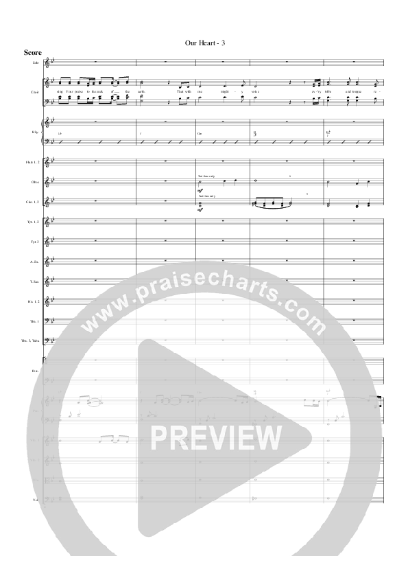 Our Heart Conductor's Score (G3 Worship)